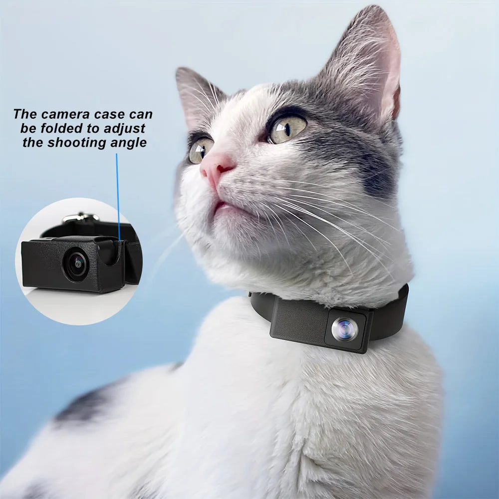 Pet Collar Camera — HD 1080P, 160° Wide Angle, Fits Cats & Dogs | BORME X6