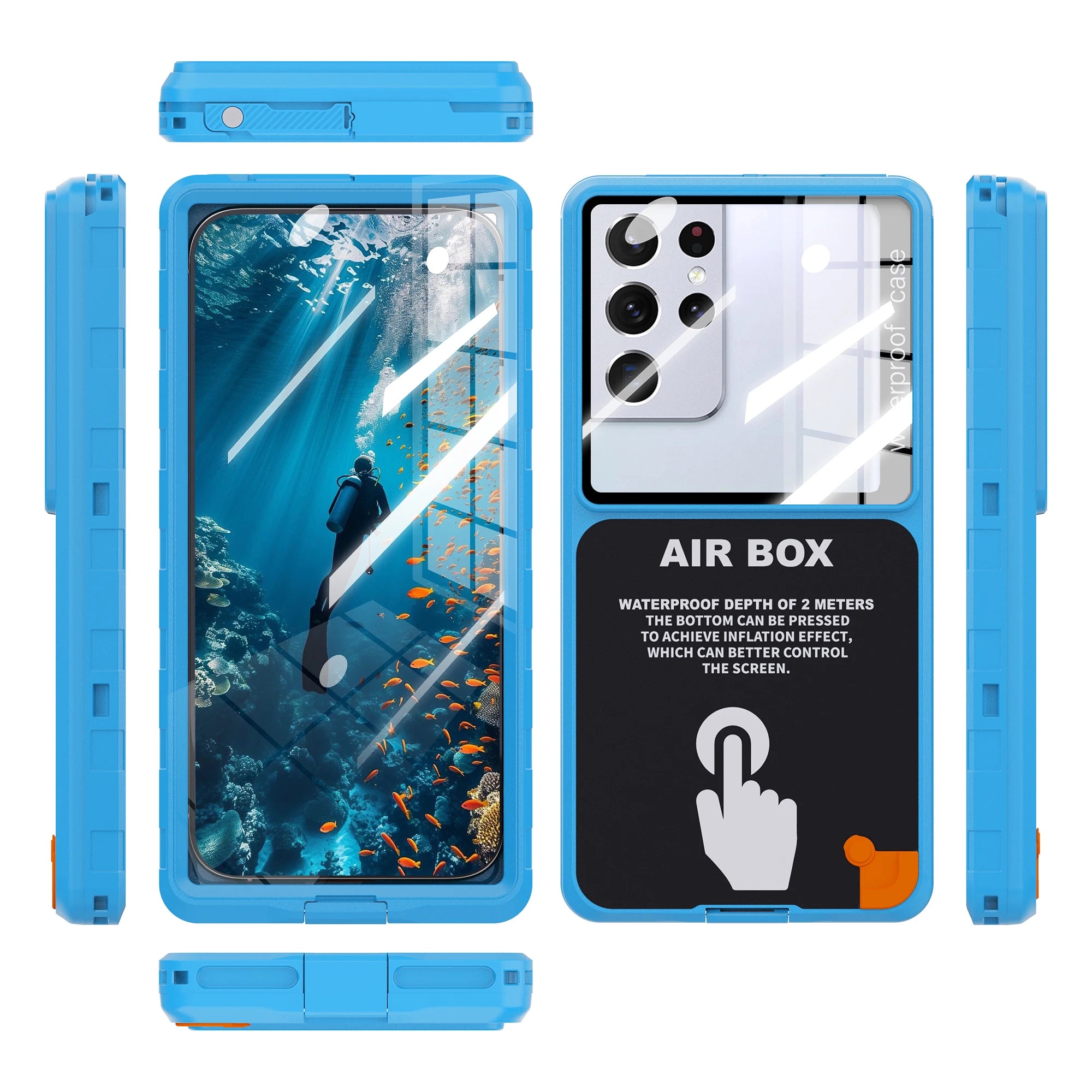 IP68 Waterproof Phone Case — Universal Fit, Underwater Touch Screen