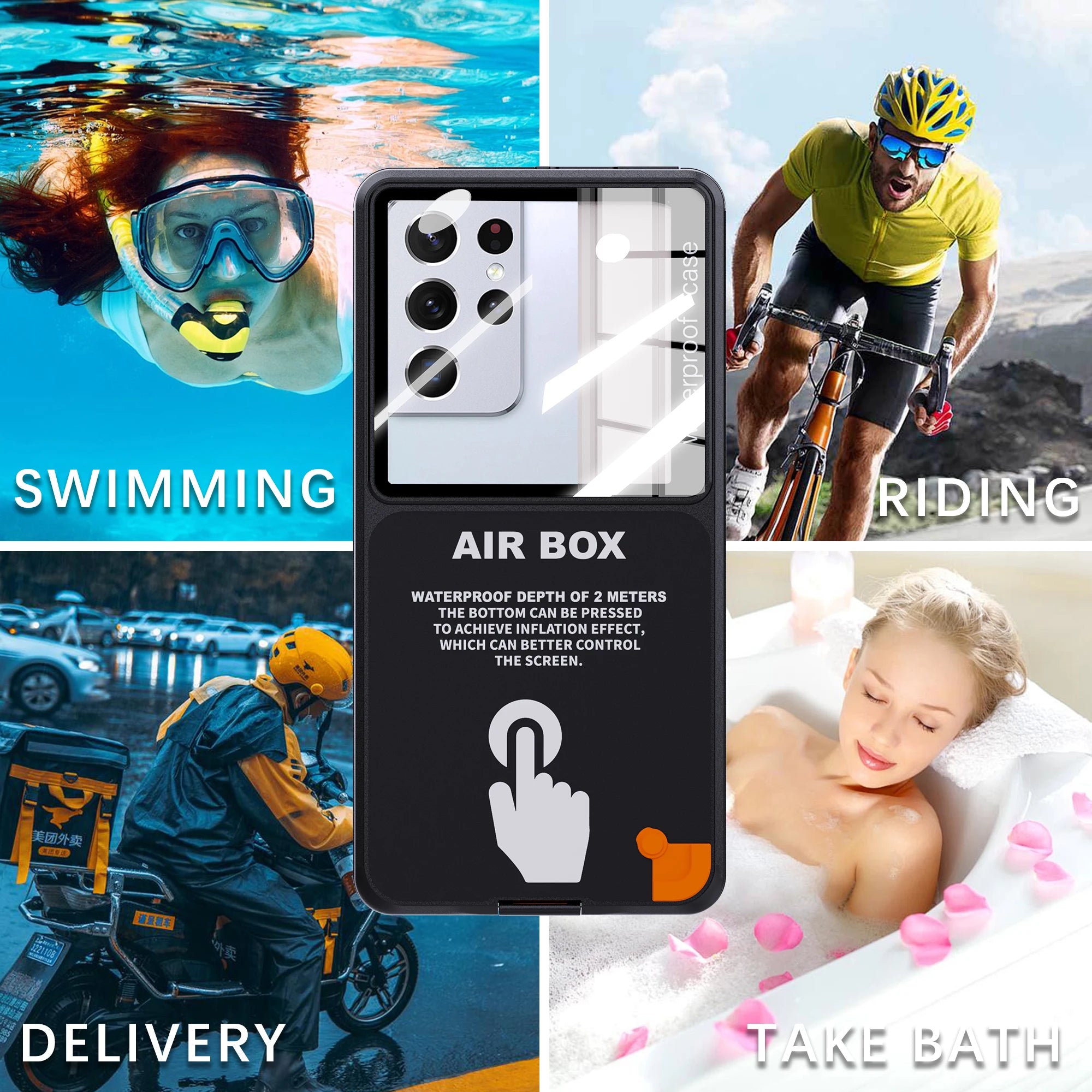 IP68 Waterproof Phone Case — Universal Fit, Underwater Touch Screen