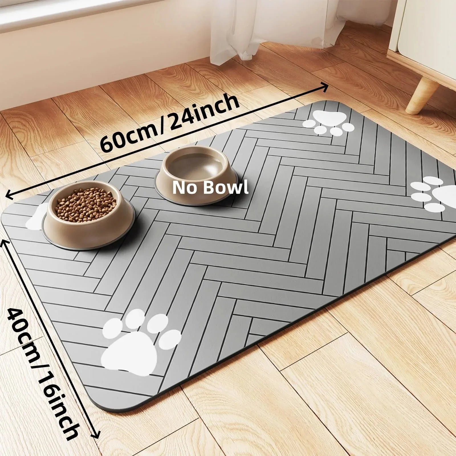 Pet Feeding Mat — Absorbent, Anti-Slip & Waterproof Placemat for Dogs & Cats