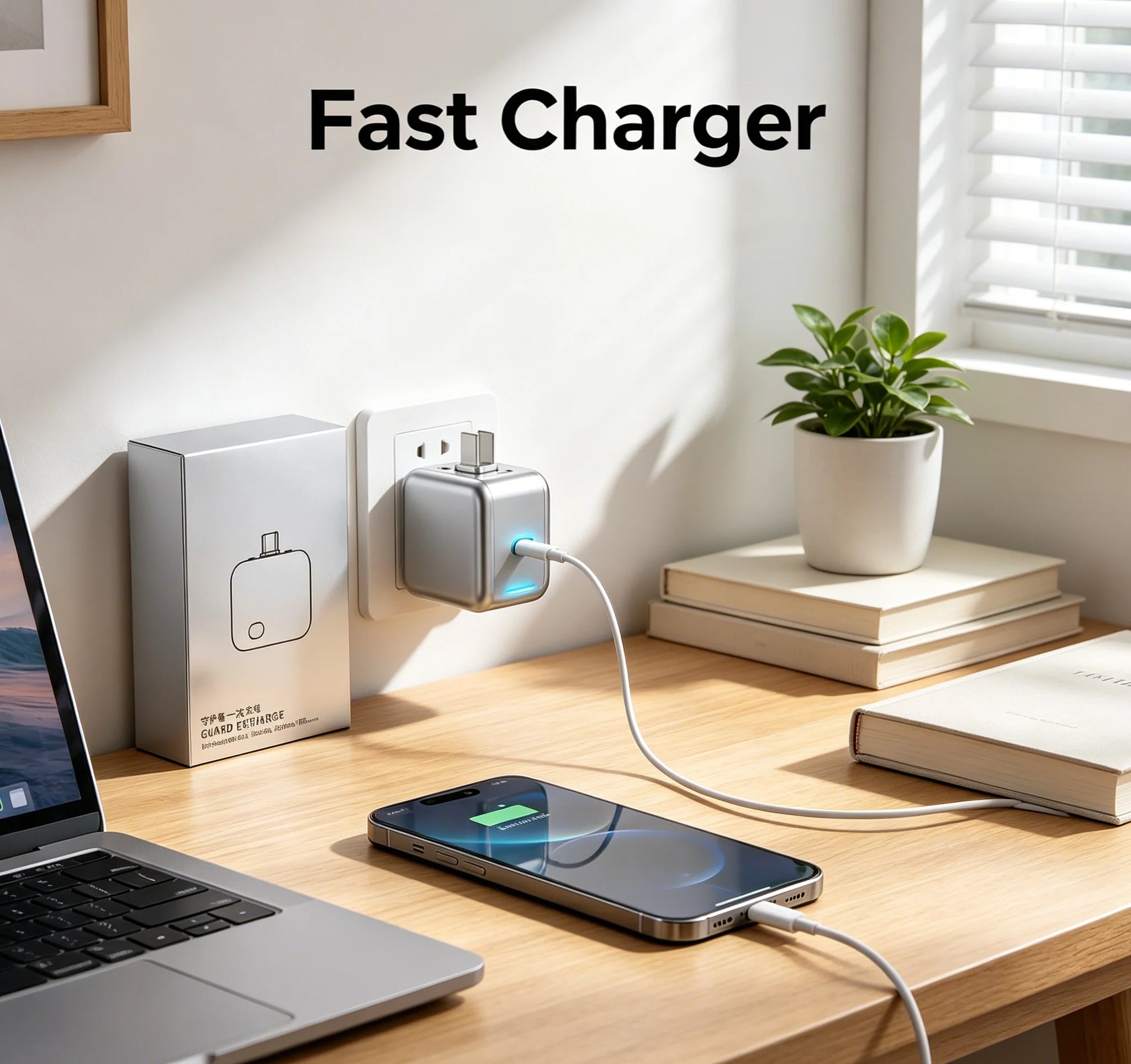 140W Smart Auto-Disconnect USB-C Charger Adapter — Overcharge Protection