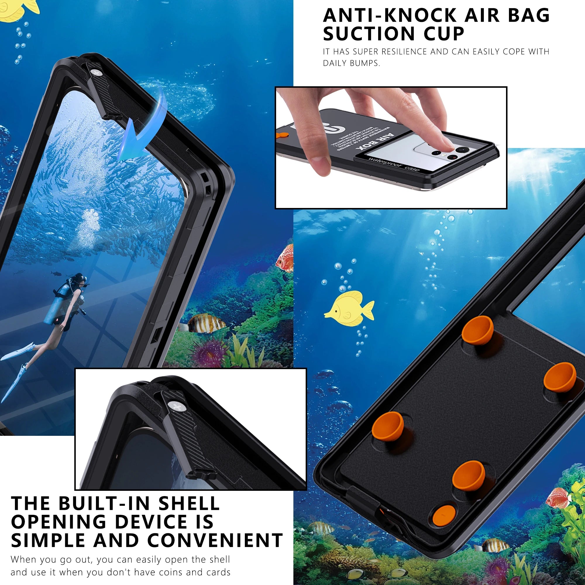 IP68 Waterproof Phone Case — Universal Fit, Underwater Touch Screen