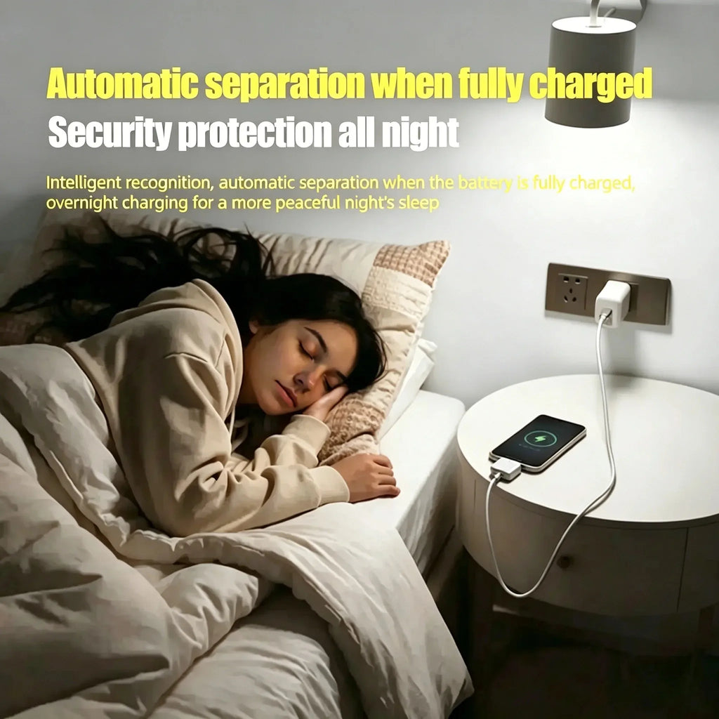 140W Smart Auto-Disconnect USB-C Charger Adapter — Overcharge Protection