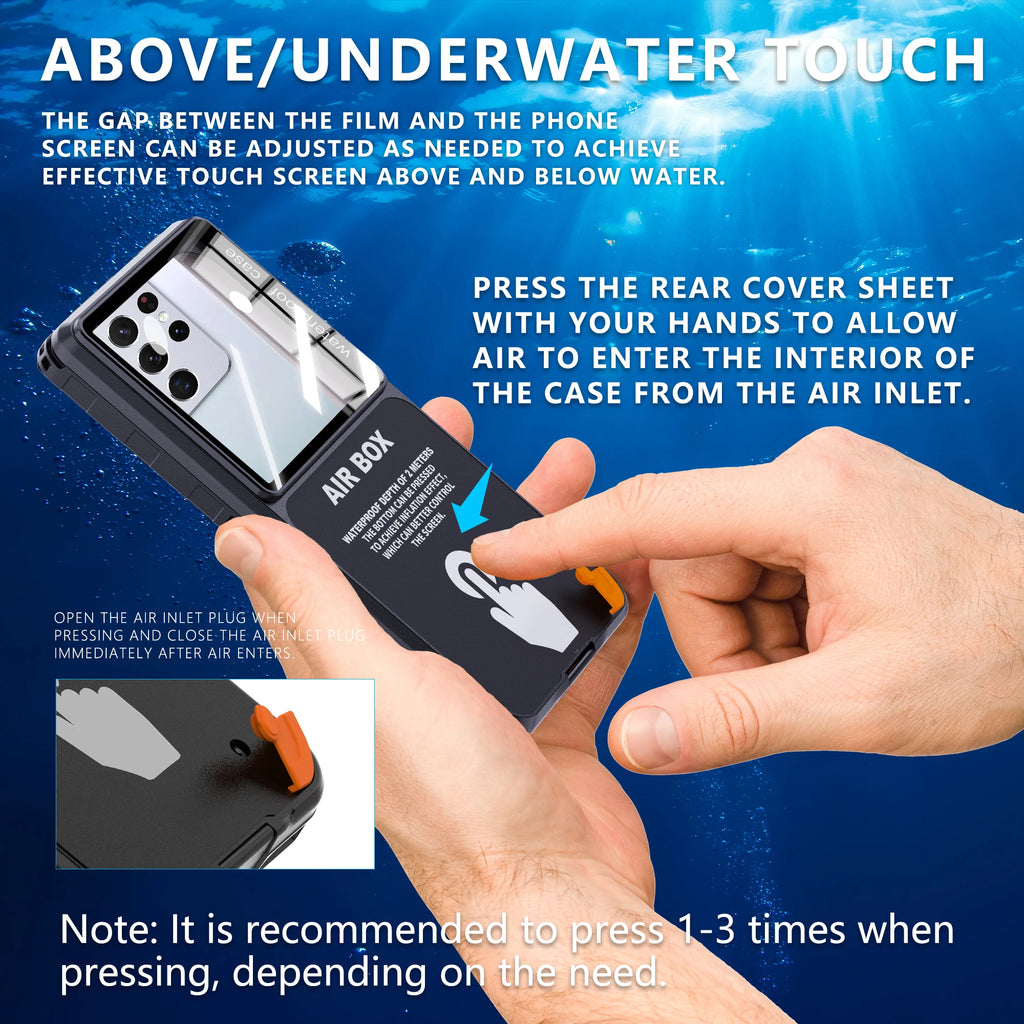 IP68 Waterproof Phone Case — Universal Fit, Underwater Touch Screen