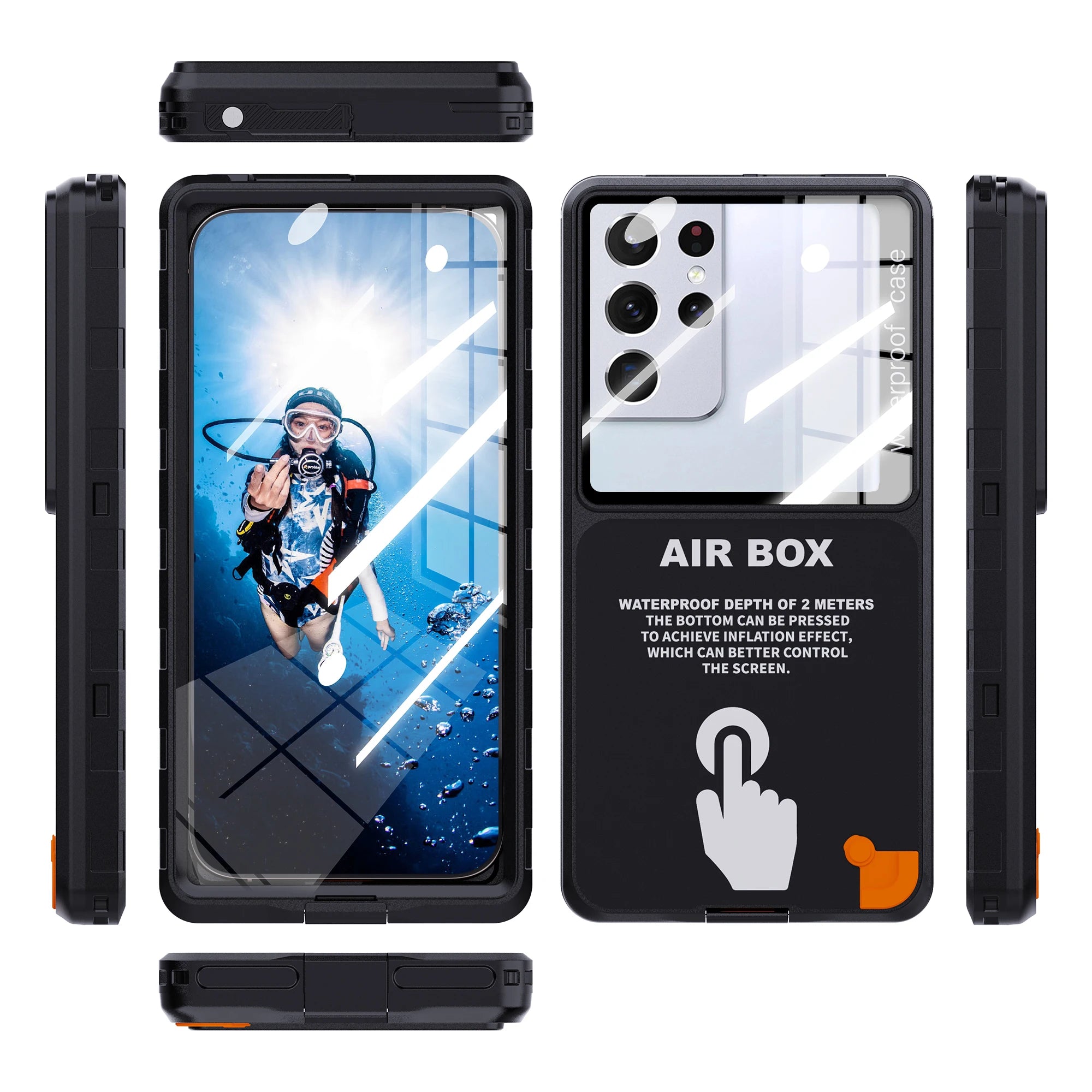 IP68 Waterproof Phone Case — Universal Fit, Underwater Touch Screen