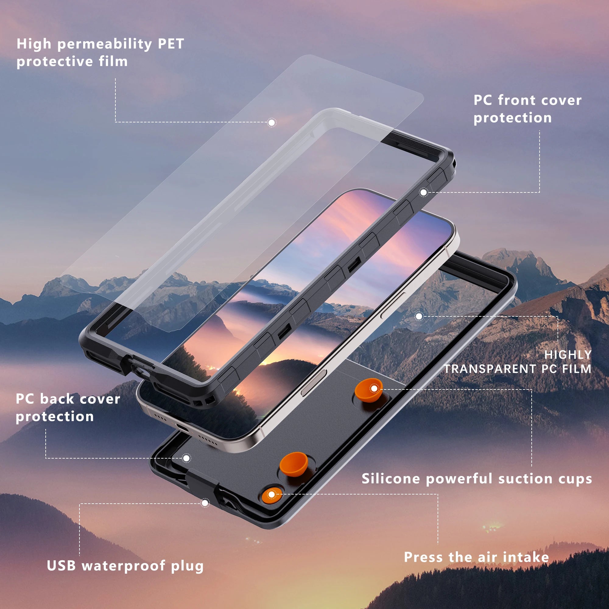 IP68 Waterproof Phone Case — Universal Fit, Underwater Touch Screen
