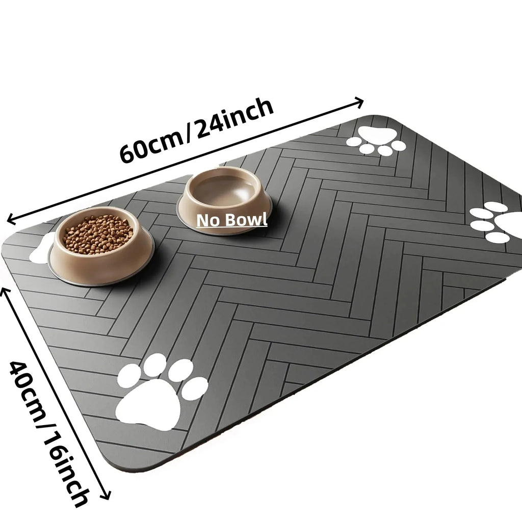 Pet Feeding Mat — Absorbent, Anti-Slip & Waterproof Placemat for Dogs & Cats