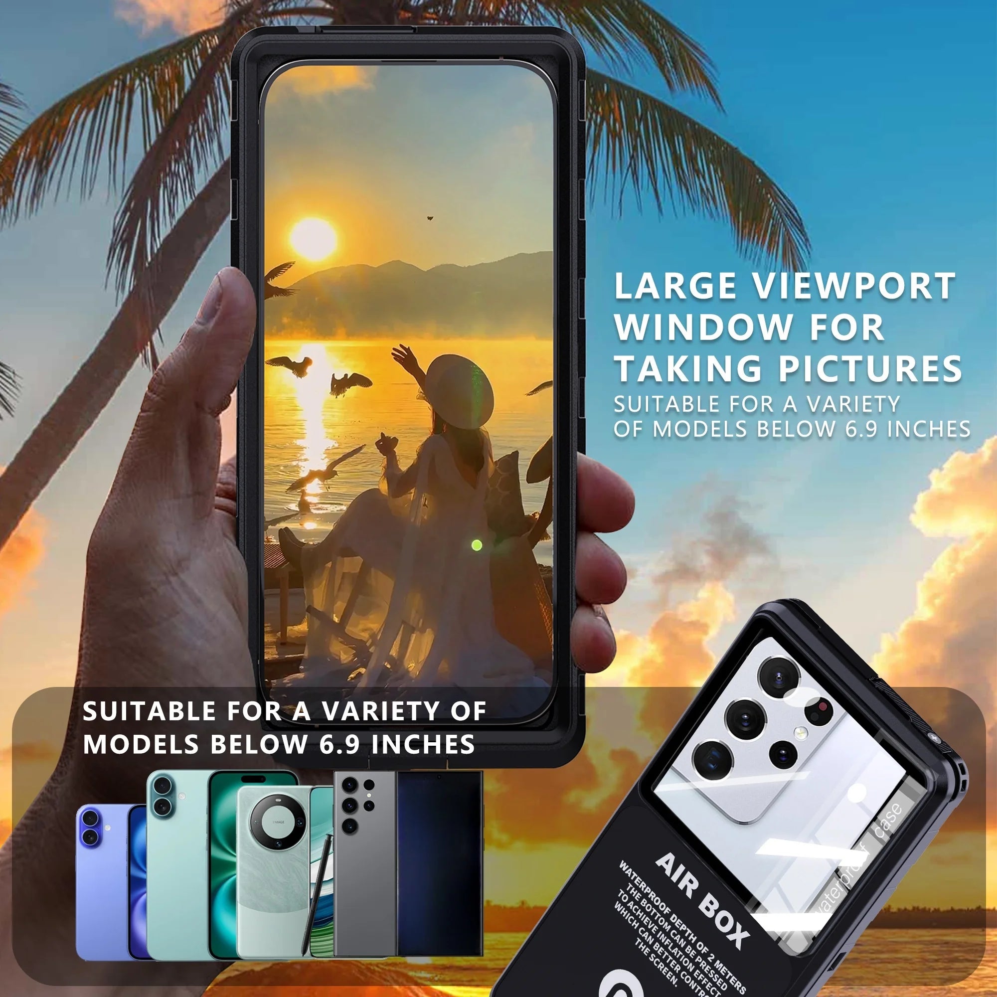 IP68 Waterproof Phone Case — Universal Fit, Underwater Touch Screen