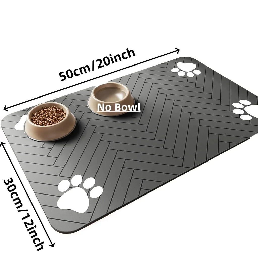 Pet Feeding Mat — Absorbent, Anti-Slip & Waterproof Placemat for Dogs & Cats