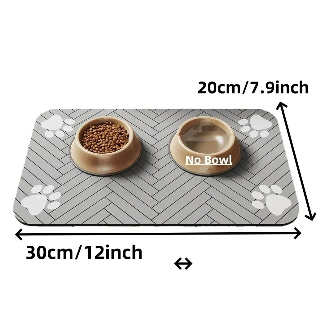 Pet Feeding Mat — Absorbent, Anti-Slip & Waterproof Placemat for Dogs & Cats