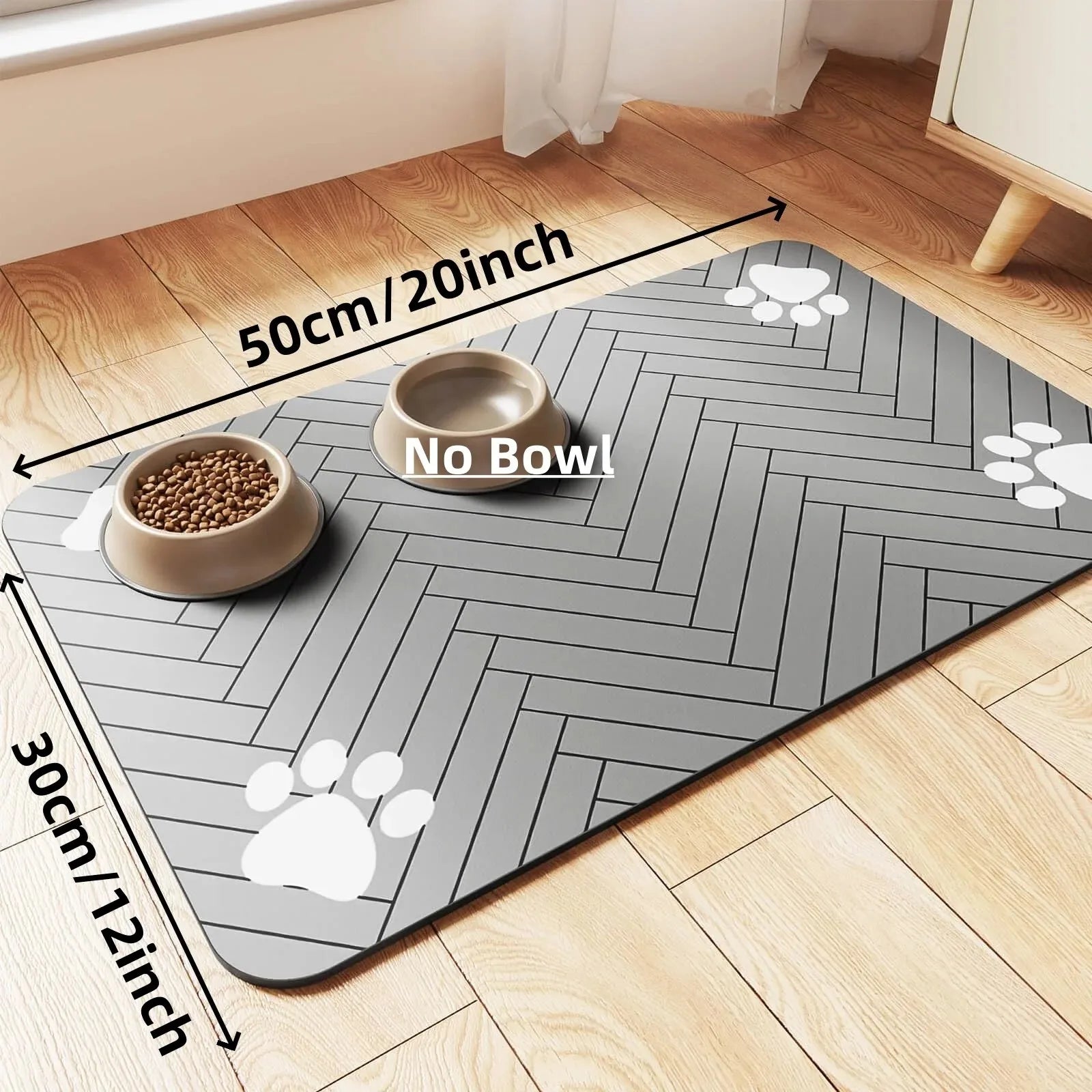 Pet Feeding Mat — Absorbent, Anti-Slip & Waterproof Placemat for Dogs & Cats