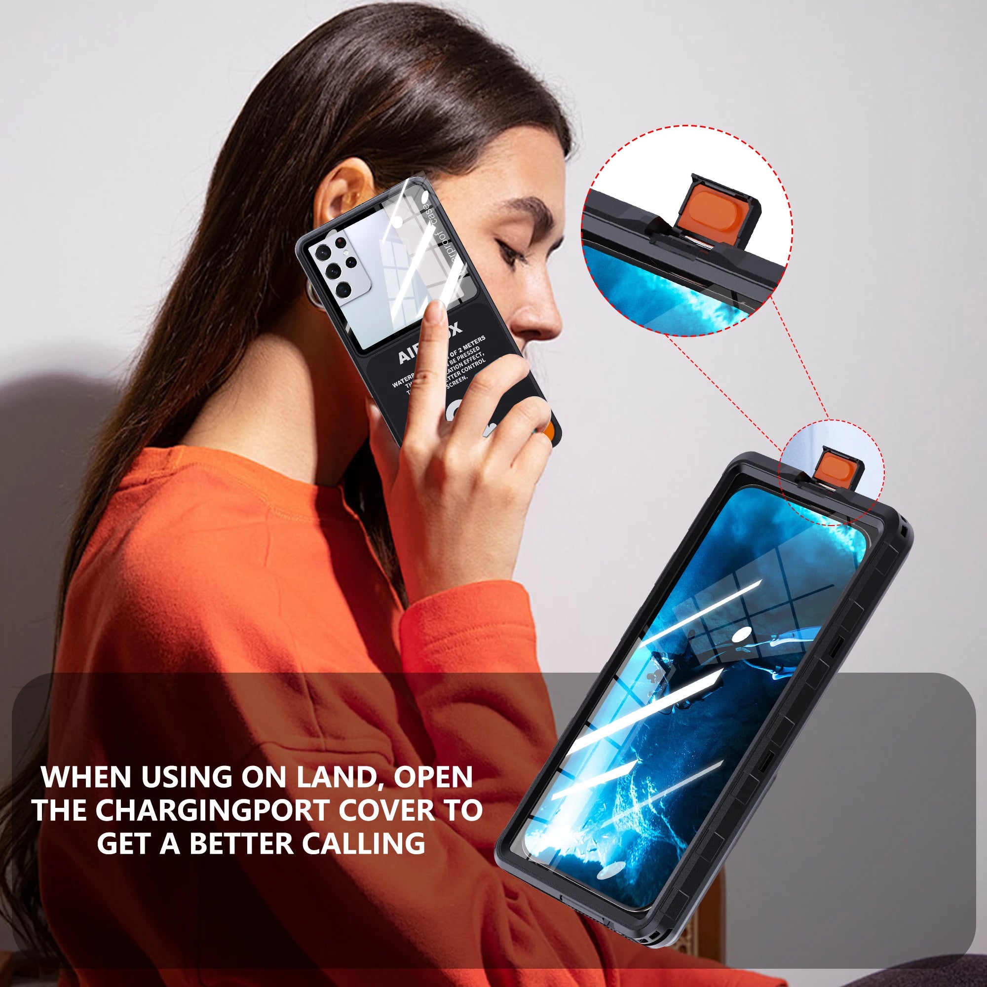 IP68 Waterproof Phone Case — Universal Fit, Underwater Touch Screen