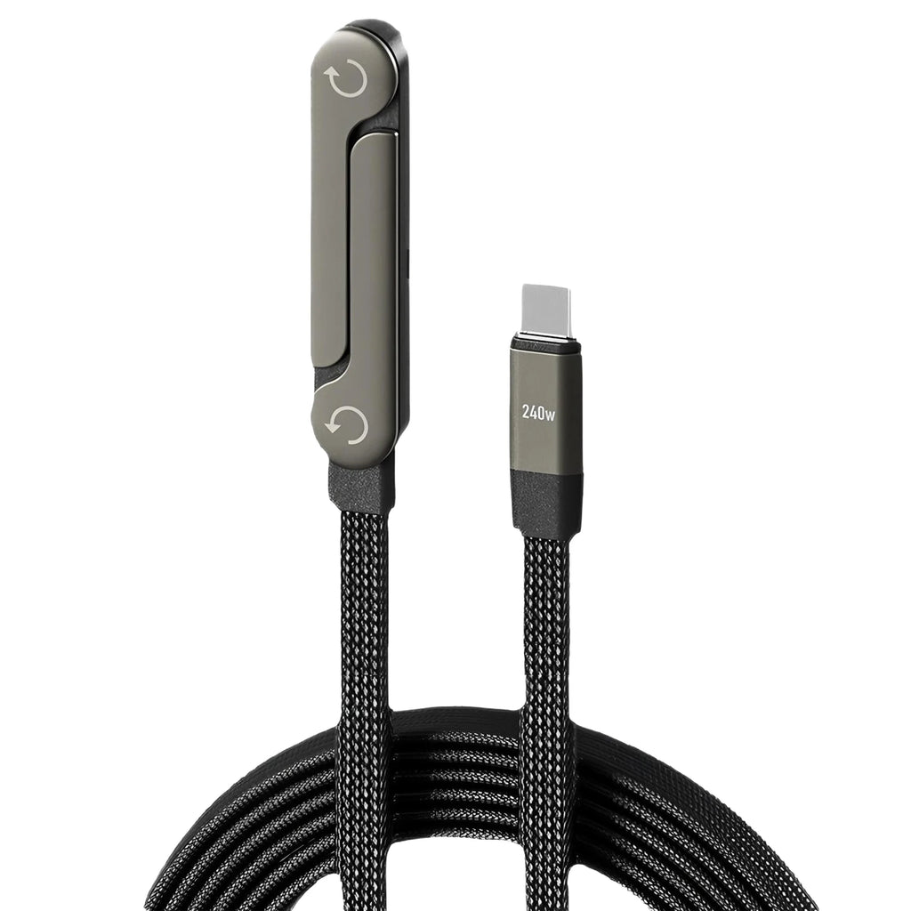240W Super Fast Charging Cable with Built-In Phone Stand