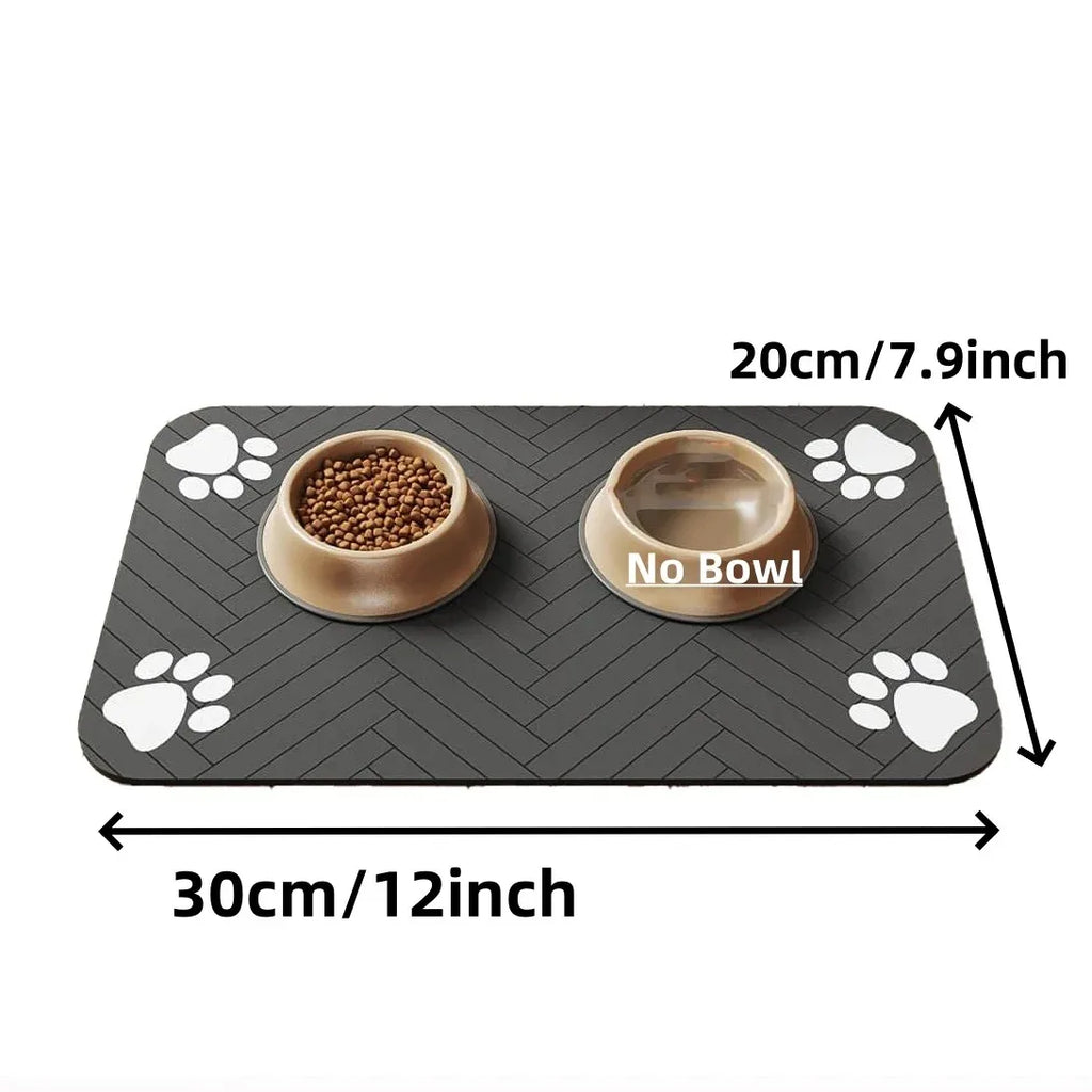 Pet Feeding Mat — Absorbent, Anti-Slip & Waterproof Placemat for Dogs & Cats